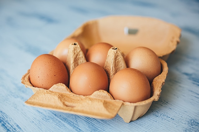 Carton of eggs; recipe substitutions for your guests.