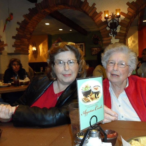 Author Jerri and her late mother; Jerri talks about holiday mental health. 