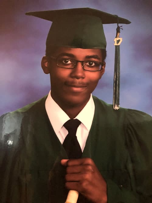 Organ donor pictured at his high school graduation